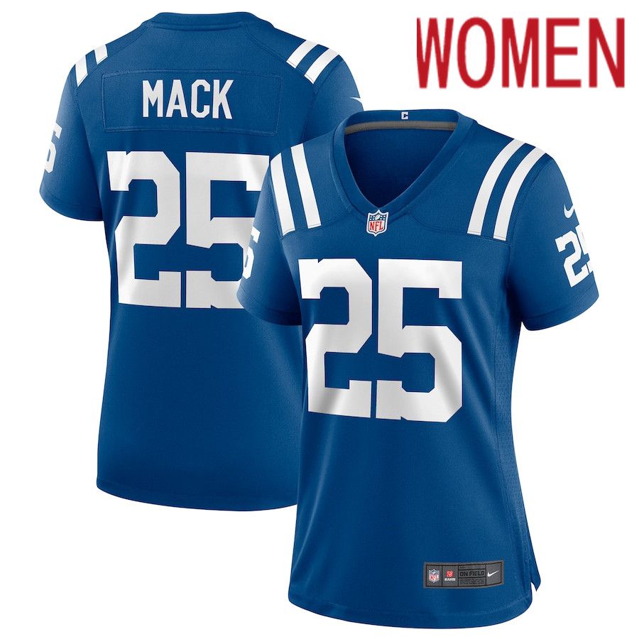 Women Indianapolis Colts #25 Marlon Mack Nike Royal Game NFL Jersey->women nfl jersey->Women Jersey